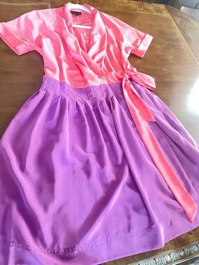 IMAN Bright Pink wrap dress